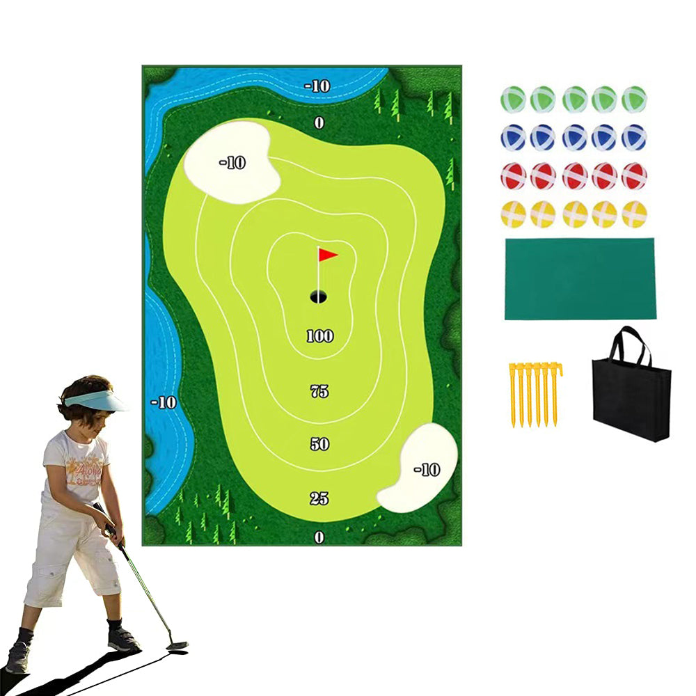 Chipping Golf Game Mat Golf Training Mat Indoor Outdoor Play Equipment for Kids and Adults