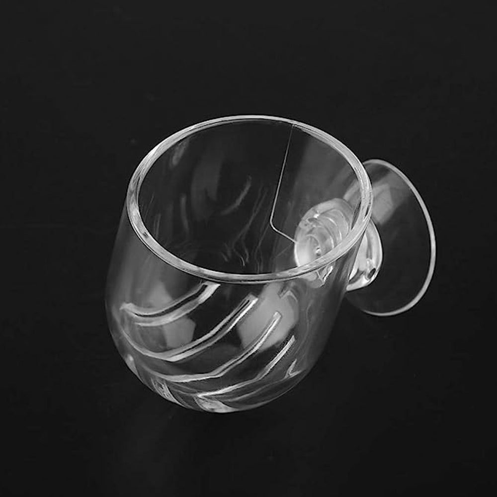 6Pcs Acrylic Aquarium Feeder Transparent Aquatic Red Worm Cups with Suction Cups