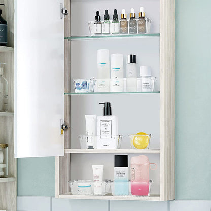 25 Pcs Clear Plastic Drawer Organizers Set Versatile Drawer Organizer Trays for Bathroom Vanity