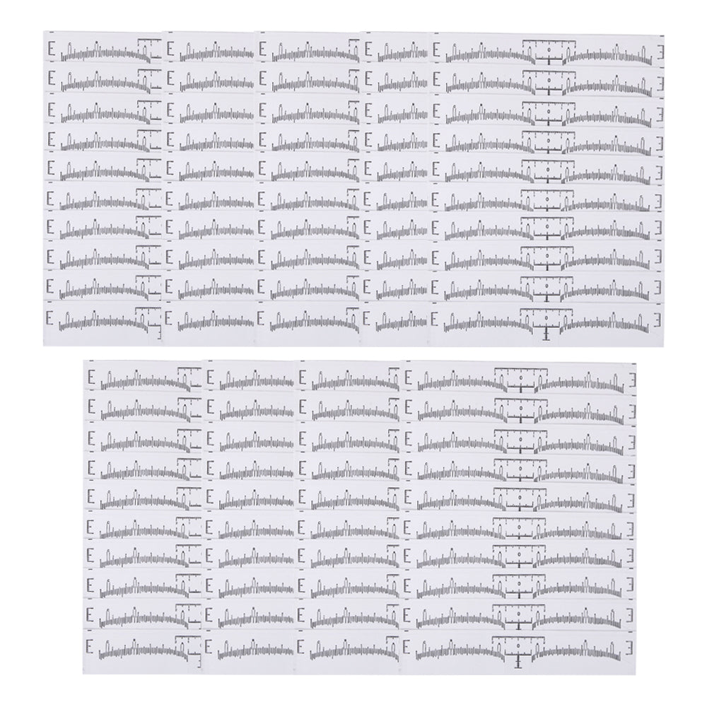 100Pcs Disposable Eyebrow Ruler Eyebrow Stencil Microblading Ruler