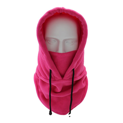 Ski Mask Wind-Resistant Winter Face Mask Cycling  Warm Face Cover Hat Cap Rose Red