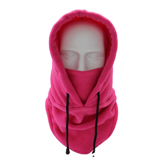 Ski Mask Wind-Resistant Winter Face Mask Cycling  Warm Face Cover Hat Cap Rose Red