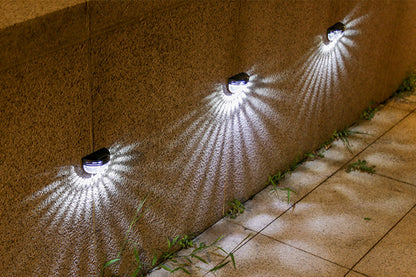 8pcs Solar Fence Post Lights Wall Mount Decorative Deck Lighting-white