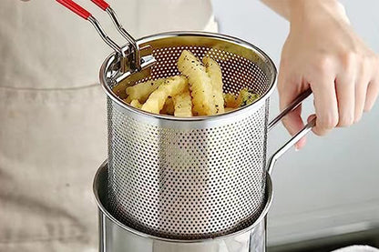 Tempura Small Stainless Steel Deep Frying Pot