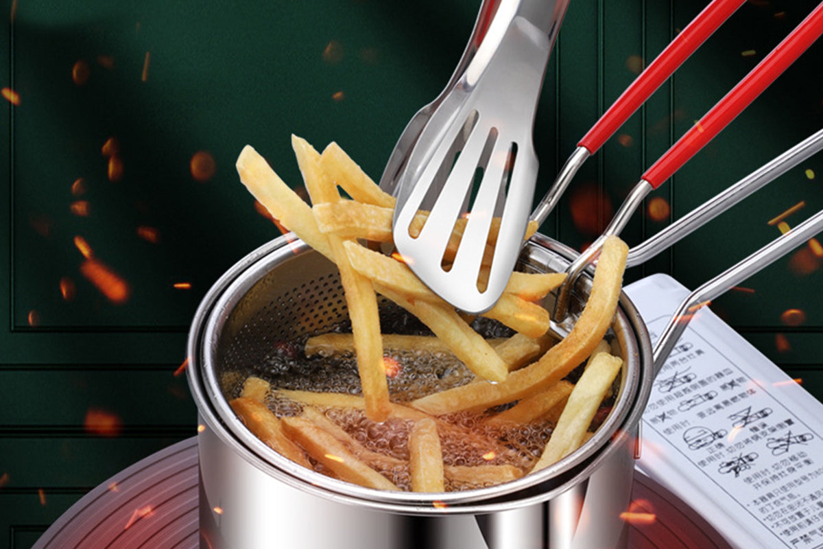 Tempura Small Stainless Steel Deep Frying Pot
