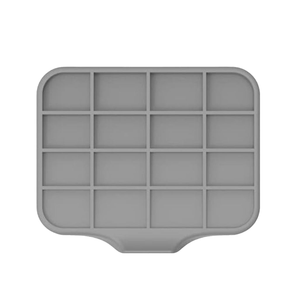 3Pcs Silicone Soap Dish Holder Self Draining Non-slip Soap Trays Gray