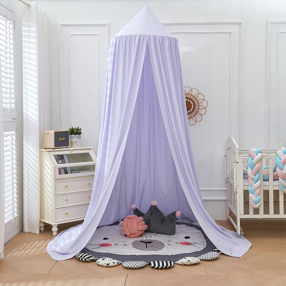 Dome Bed Canopy Hanging Canopy Dreamy Decor Frills Bed Canopy for Kids Room Light Purple