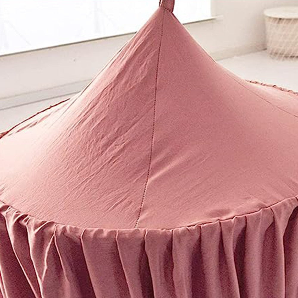 Dome Bed Canopy Hanging Canopy Dreamy Decor Frills Bed Canopy for Kids Room Red