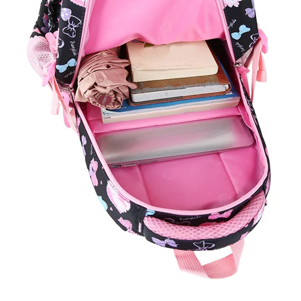 3pcs Set Kids School Bag Children Travel Backpack Black