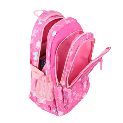 3pcs Set Kids School Bag Children Travel Backpack Rose Red
