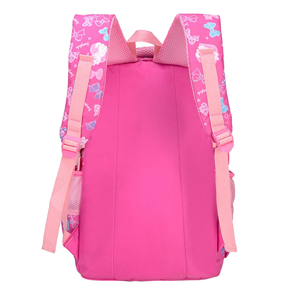 3pcs Set Kids School Bag Children Travel Backpack Rose Red