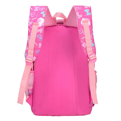 3pcs Set Kids School Bag Children Travel Backpack Rose Red