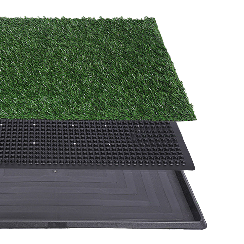Portable Dog Training Pad Pet Artificial Grass Play Mat Toilet Mat with Tray