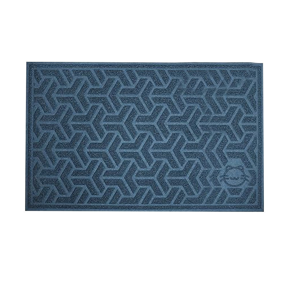 PVC Water-resistant Cat Litter Mat Multi-Use Non-Slip Cat Litter Trapping Mat Blue
