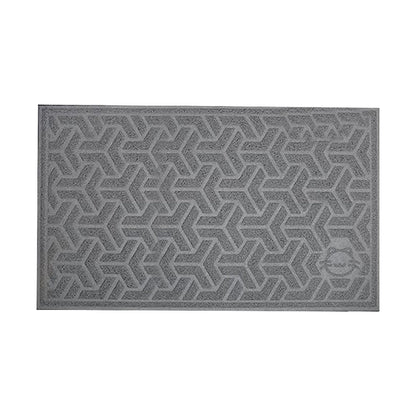 PVC Water-resistant Cat Litter Mat Multi-Use Non-Slip Cat Litter Trapping Mat Gray