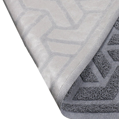 PVC Water-resistant Cat Litter Mat Multi-Use Non-Slip Cat Litter Trapping Mat Gray
