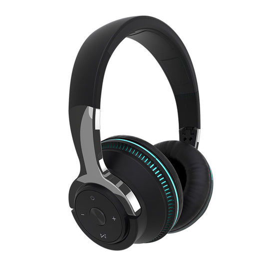 Foldable Wireless Bluetooth Stereo Over Ear Headphone Headworn Headset Black