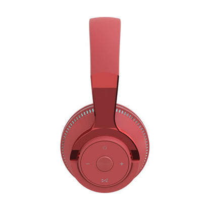 Foldable Wireless Bluetooth Stereo Over Ear Headphone Headworn Headset Red