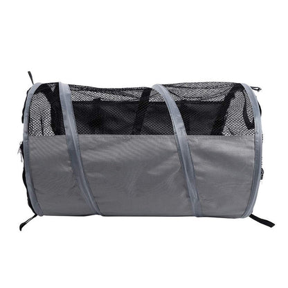 Travel Foldable Dogs Carrier Breathable Car Dog Cage Pet Tent Gray