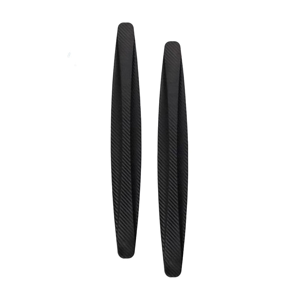 2pcs Universal Rubber Anticollision Car Corner Bumper Guard Protector Anti-Scratch Strips Sticker Black