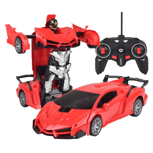 Remote Control Car Toy Transform Robot Toy Kids RC Car Red