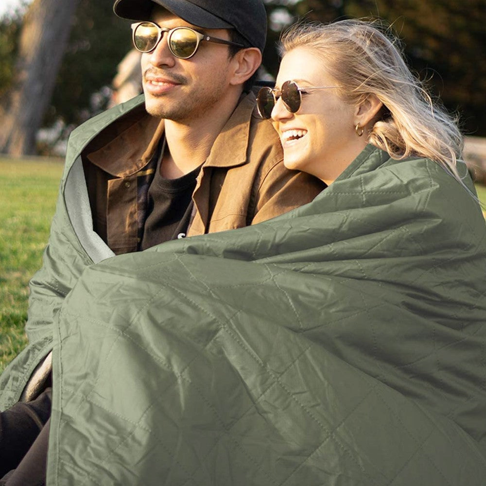 Portable Water-resistant Camping Blanket Picnic Mat for Camping Beach Travel Army Green