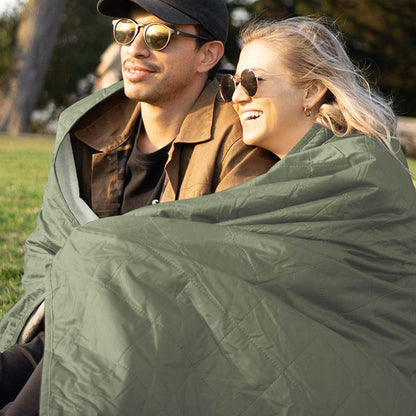 Portable Water-resistant Camping Blanket Picnic Mat for Camping Beach Travel Army Green