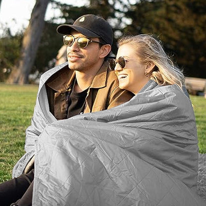 Portable Water-resistant Camping Blanket Picnic Mat for Camping Beach Travel Grey
