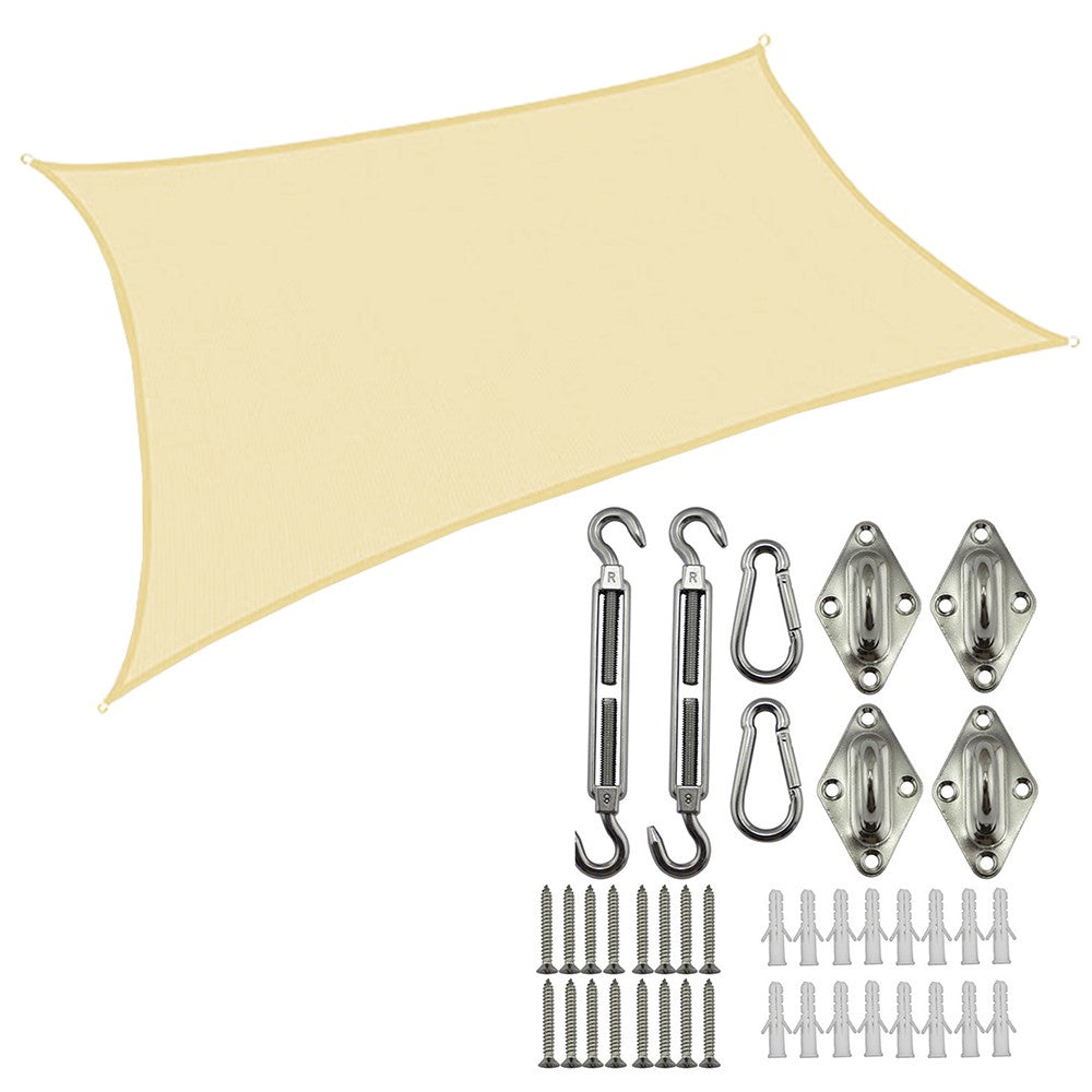 Rectangle Sun Shade Sail Cloth Canopy Outdoor Awning Cover