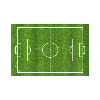Football Field Playmat Non-slip Green Grass Floor Mat Home Room Decor