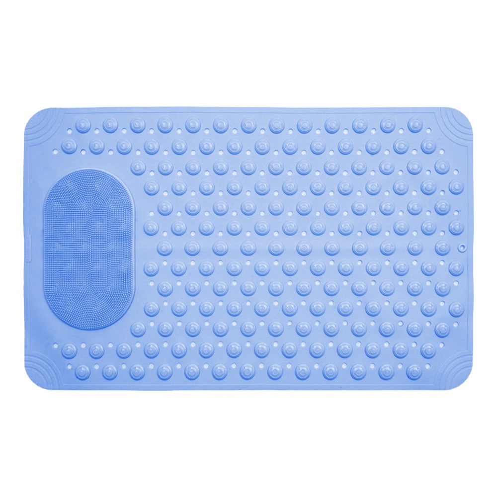 Bathtub Mat Non-Slip Shower Mat Bathroom Feet Massage Floor Mat Blue