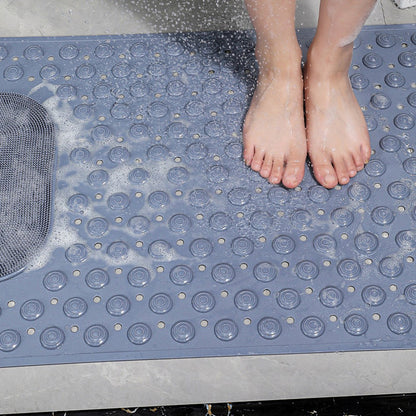 Bathtub Mat Non-Slip Shower Mat Bathroom Feet Massage Floor Mat Gray