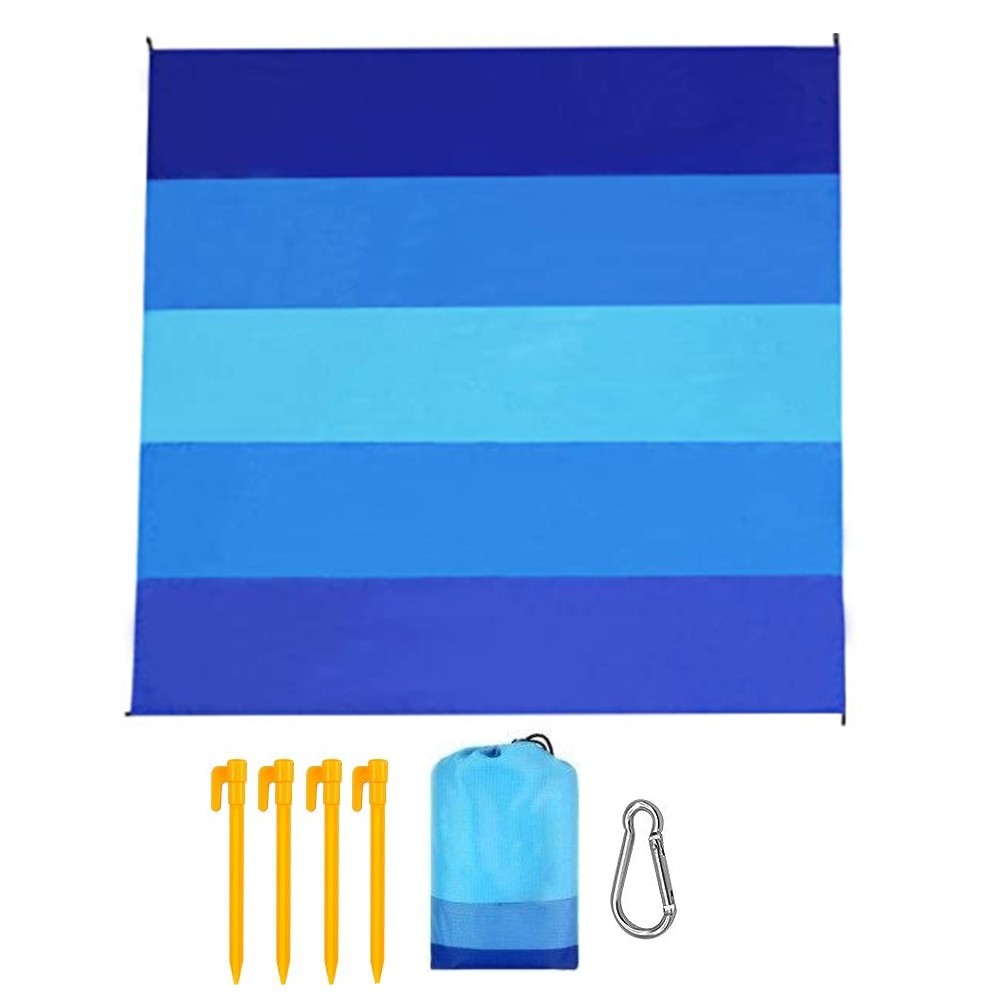 Portable Beach Mat Water-resistant Beach Blanket Picnic Mat Style 3