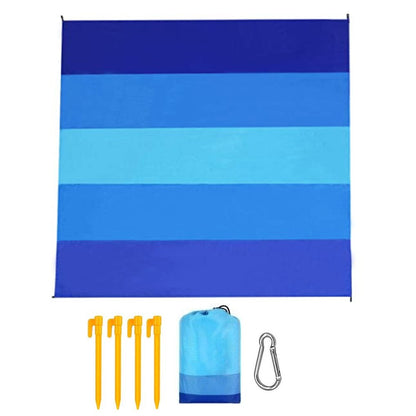 Portable Beach Mat Water-resistant Beach Blanket Picnic Mat Style 3