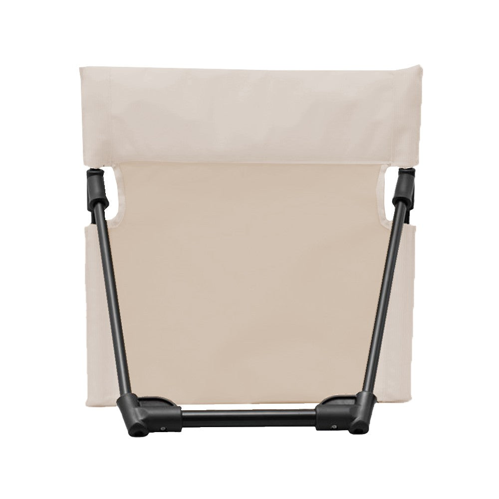 Folding Beach Lounge Chair Portable Beach Mat with Backrest Beige