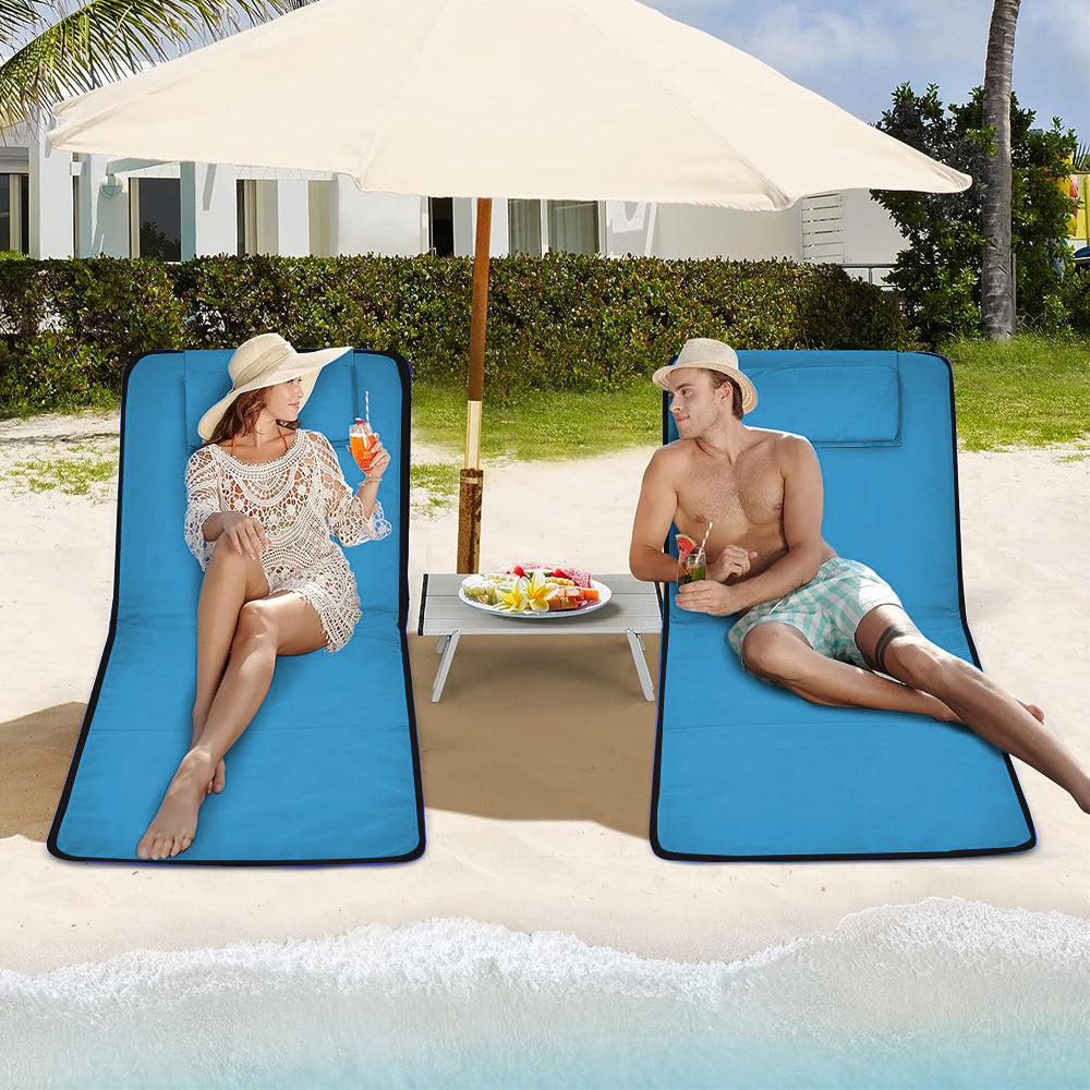 Folding Beach Chair Portable Camping Floor Chair Adjustable Lounge Chair