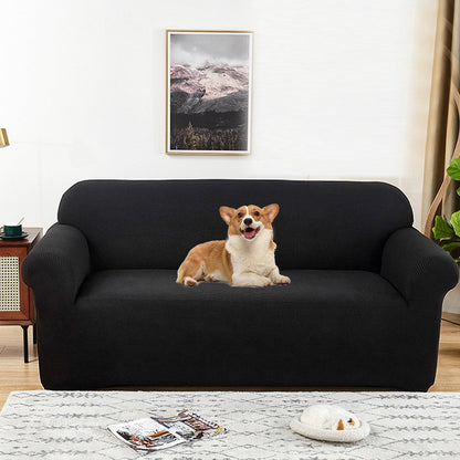 Water-Repellent Sofa Cover Stretch Couch Cover Slipcover Black