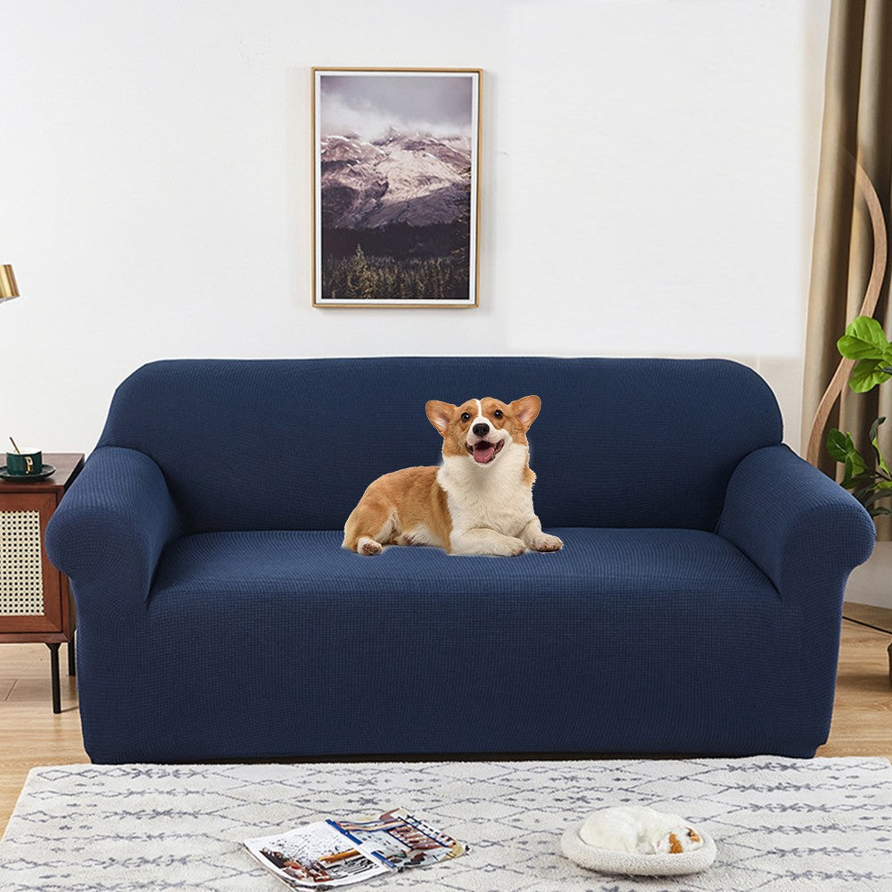 Water-Repellent Sofa Cover Stretch Couch Cover Slipcover Dark Blue