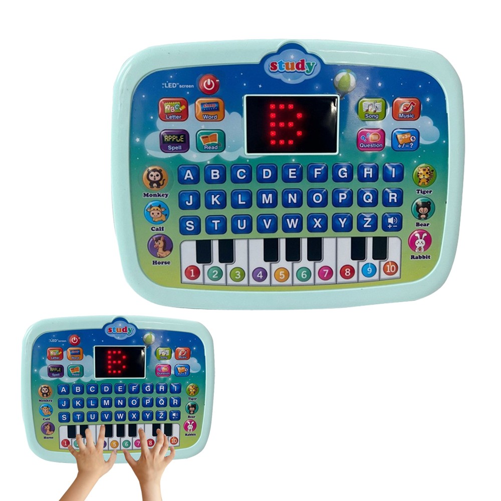 Kids Tablet Toy Early Educational Learning Toy Toddlers Fun Toy Laptop Green