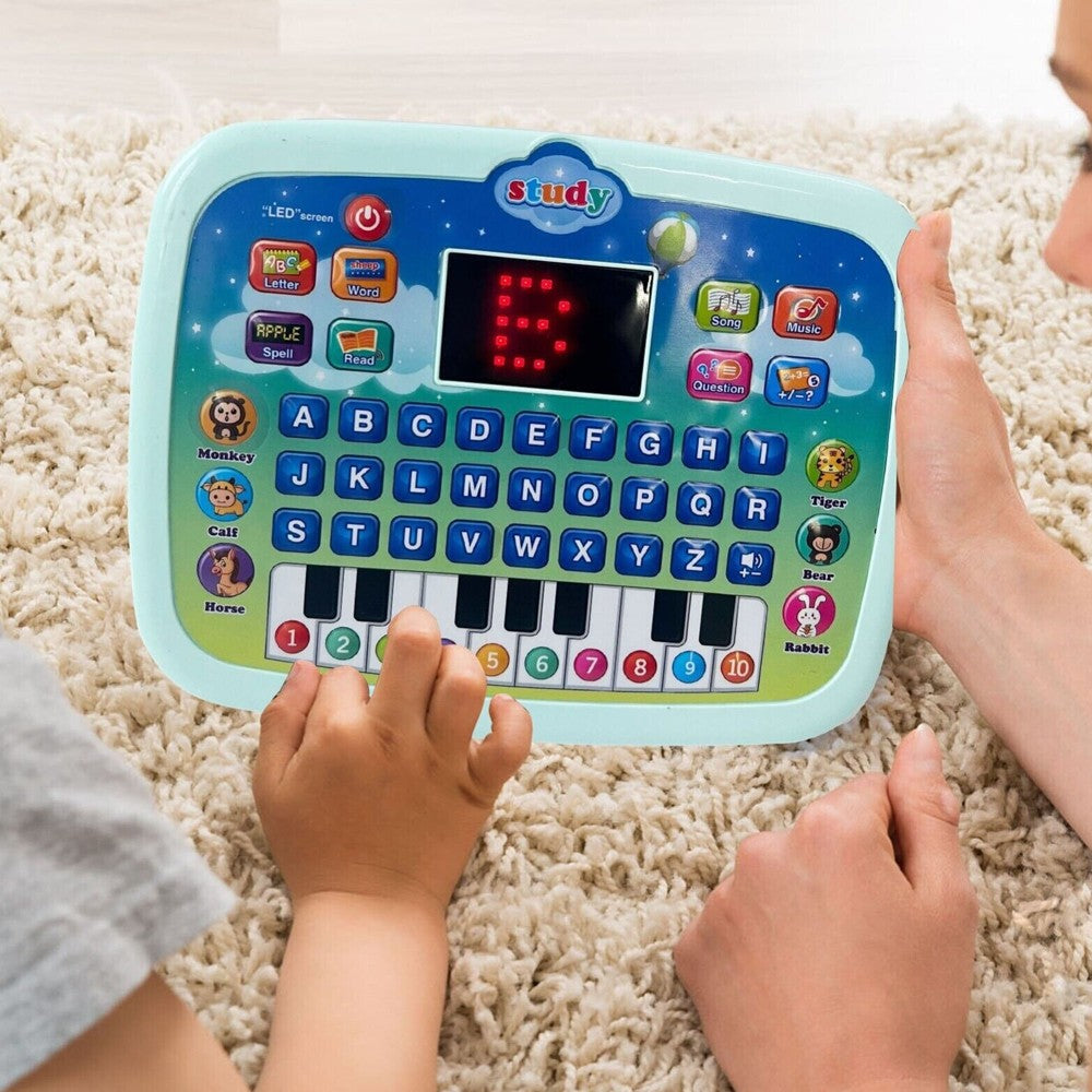 Kids Tablet Toy Early Educational Learning Toy Toddlers Fun Toy Laptop Green