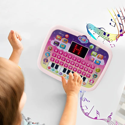 Kids Tablet Toy Early Educational Learning Toy Toddlers Fun Toy Laptop Pink