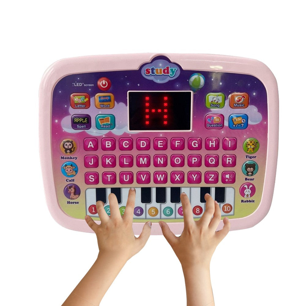 Kids Tablet Toy Early Educational Learning Toy Toddlers Fun Toy Laptop Pink