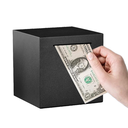 Must Break Style Piggy Bank Stainless Steel Savings Bank Money Box Coin Jar for Adult Teens Black