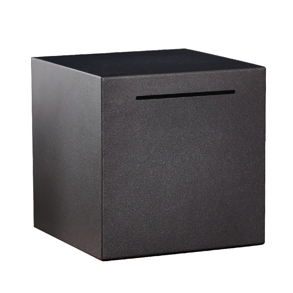 Must Break Style Piggy Bank Stainless Steel Savings Bank Money Box Coin Jar for Adult Teens Black