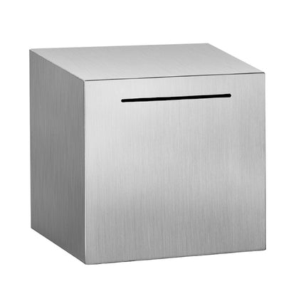 Must Break Style Piggy Bank Stainless Steel Savings Bank Money Box Coin Jar for Adult Teens Silver