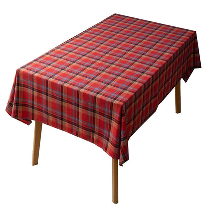 Rectangle Scotland Plaid Table Cover Christmas Tablecloth Xmas Decor Red