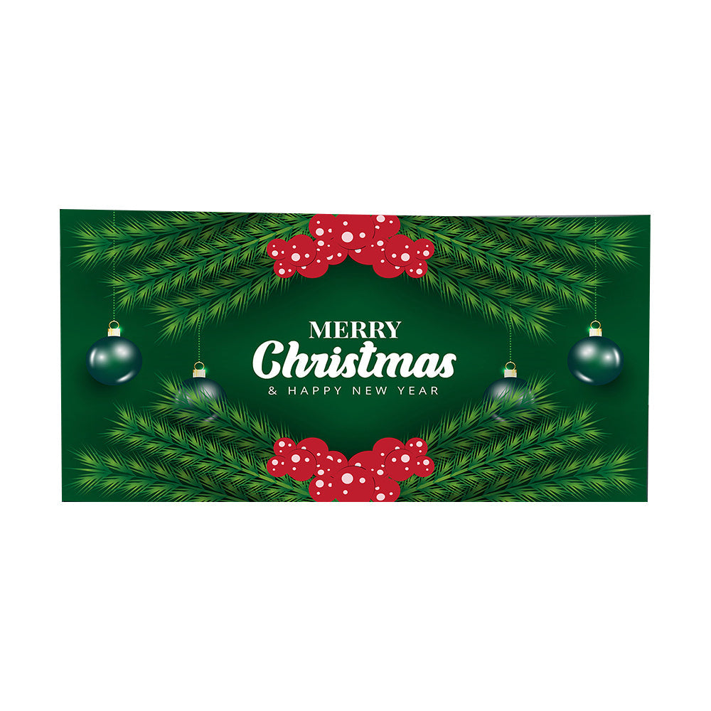 Christmas Garage Door Banner Decoration Hanging Christmas Backdrop Decoration Green