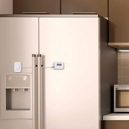 2 Pieces Locks with Password for Refrigerator Freezer Door - White