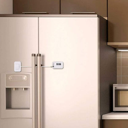 Proof Refrigerator Fridge Freezer Door Lock Child Safety Password Locks White