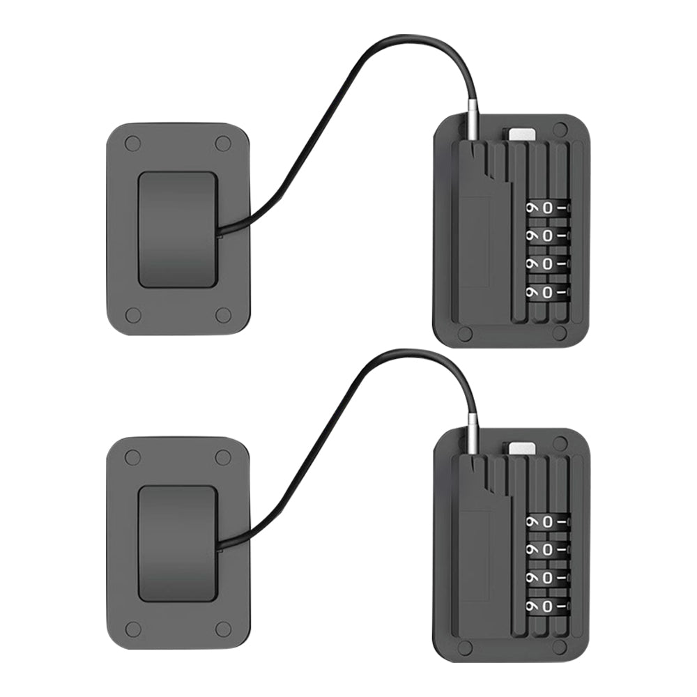 2 Pieces Locks with Password for Refrigerator Freezer Door - Black